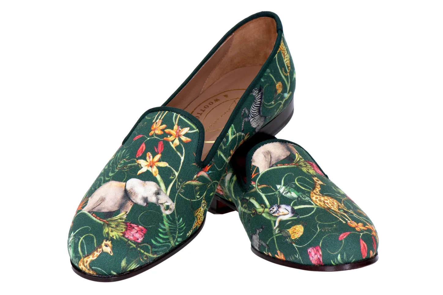 Women Stubbs & Wootton Slipper<Africa Emerald Silk Slipper (Narrow)