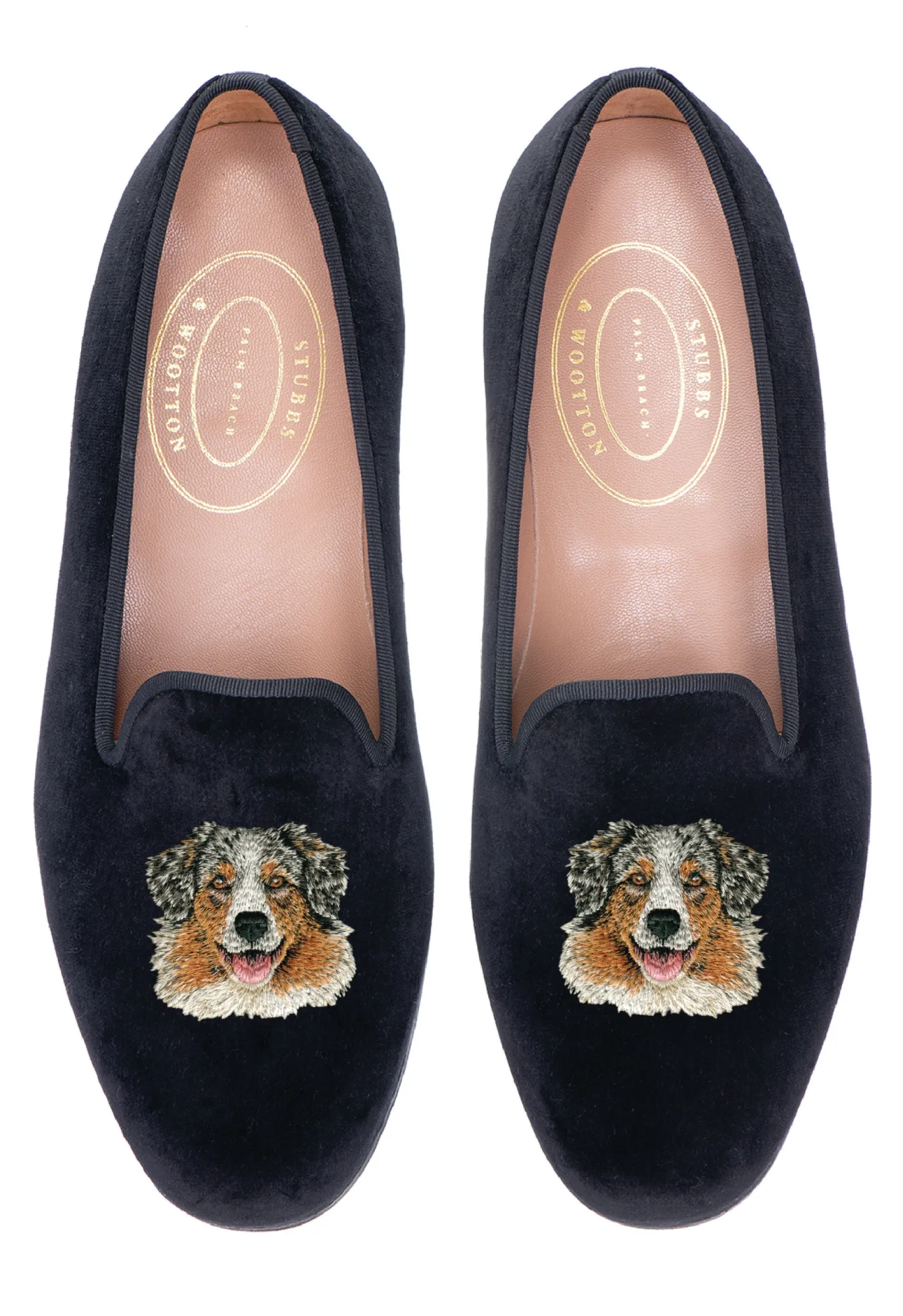 Women Stubbs & Wootton Slipper<Australian Shepard (Women)