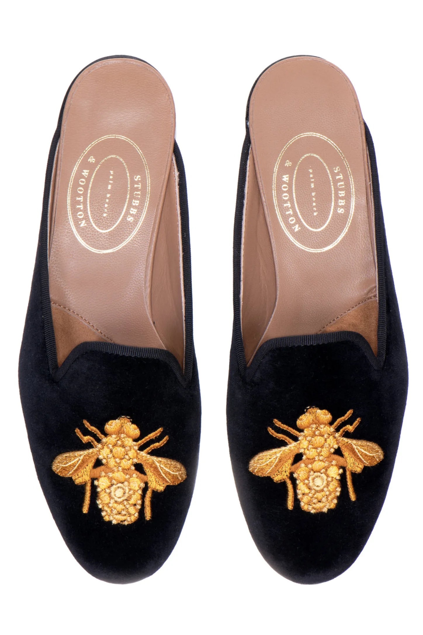 Women Stubbs & Wootton Mule<Bee Noir Velvet Mule (Women)