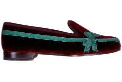 Women Stubbs & Wootton Slipper<Bow Burgundy (Women)