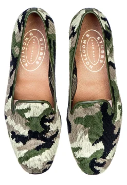 Stubbs & Wootton Slipper<Camo Needlepoint Slipper (Men)