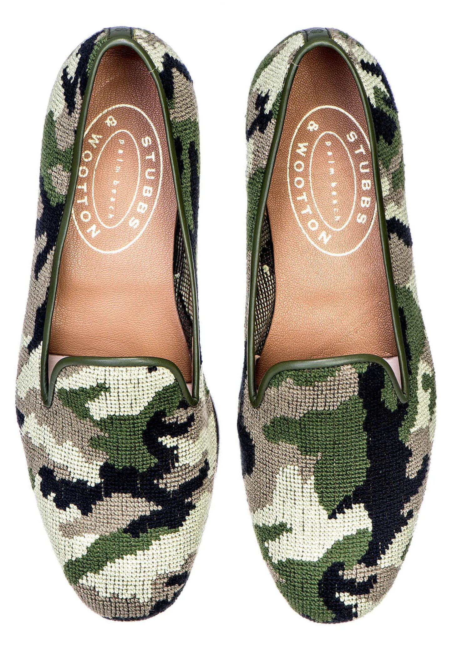 Stubbs & Wootton Slipper<Camo Needlepoint Slipper (Men)