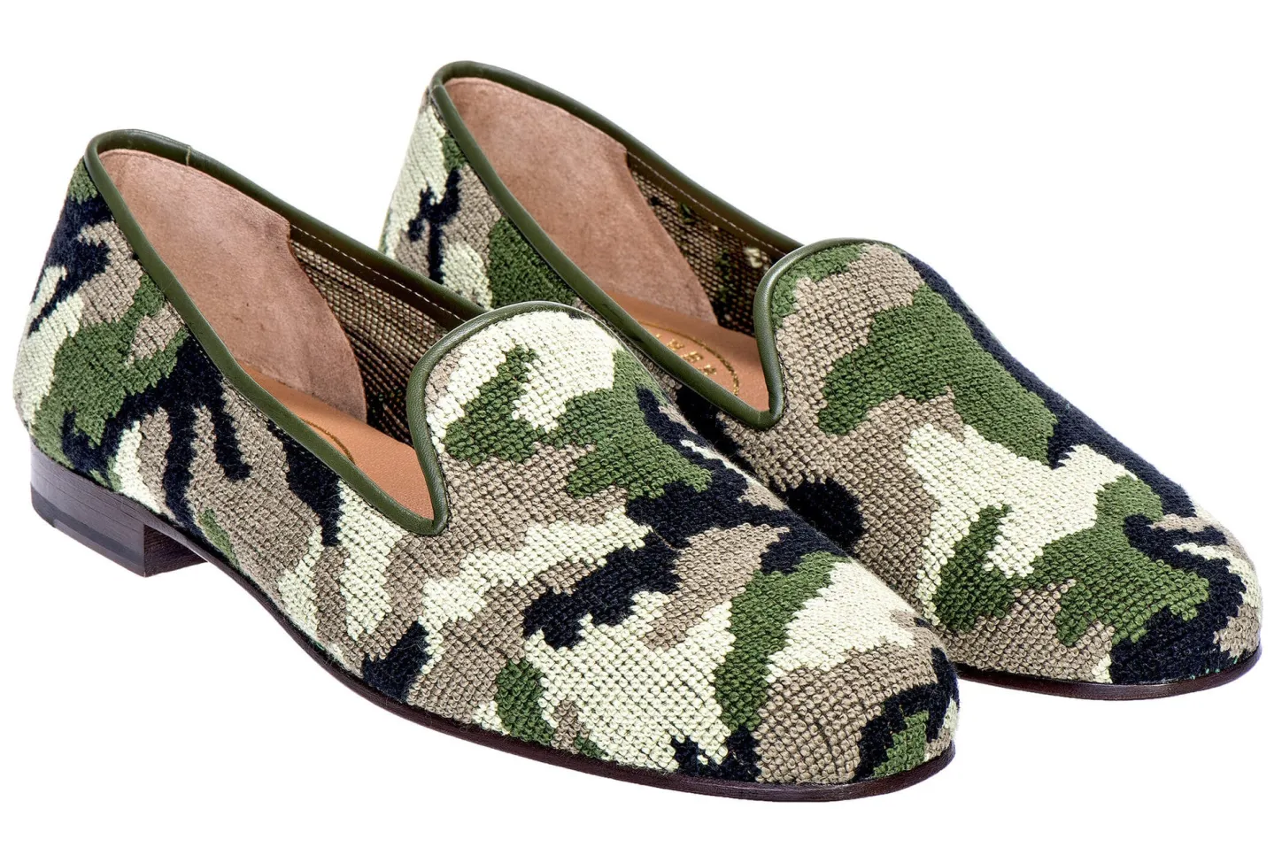 Stubbs & Wootton Slipper<Camo Needlepoint Slipper (Men)