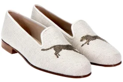 Stubbs & Wootton Slipper<Cheetah Dune Linen Slipper (Men)