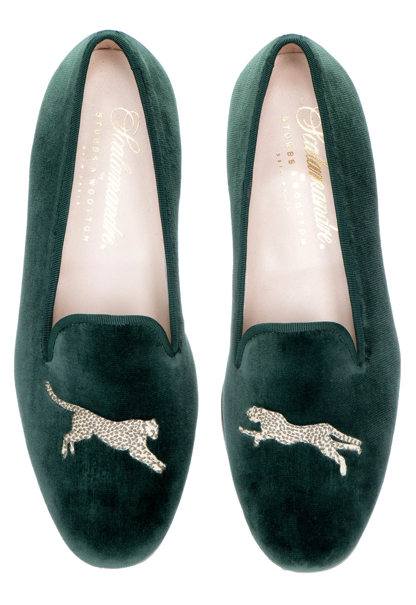 Women Stubbs & Wootton Slipper<Cheetah Evergreen Velvet Slipper (Women)