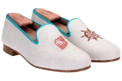 Stubbs & Wootton Slipper<Conch Helm Linen Slipper (Men)