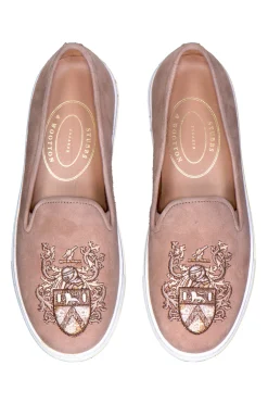 Women Stubbs & Wootton Sneaker<Crest Taupe Suede Sneaker (Women)