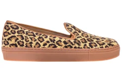 Women Stubbs & Wootton Sneaker<Jane Leopard Needlepoint Sneaker (Women)
