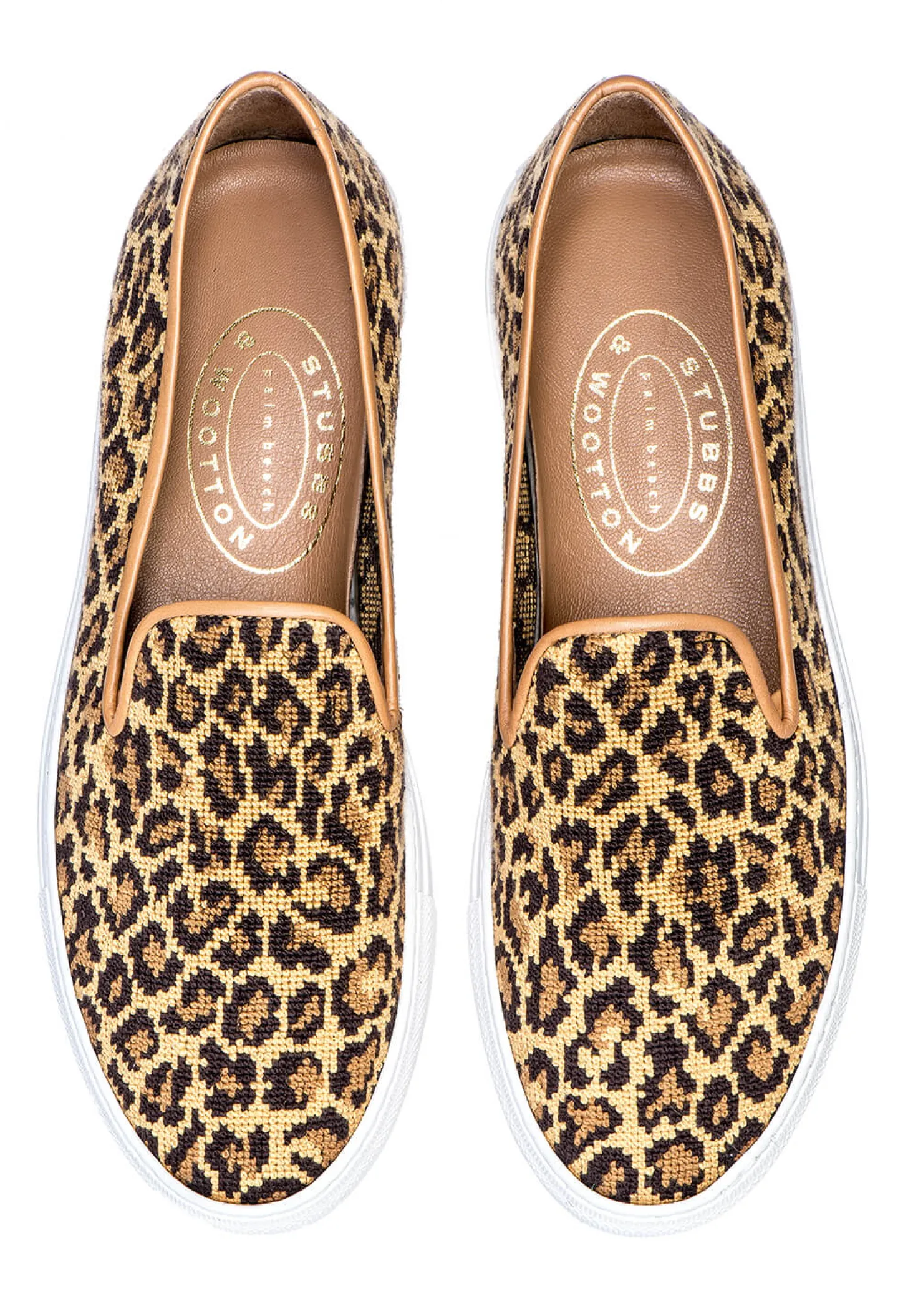 Women Stubbs & Wootton Sneaker<Jane Leopard Needlepoint Sneaker (Women)