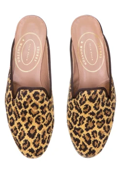 Women Stubbs & Wootton Mule<Jane Leopard Needlepoint Mule (Women)
