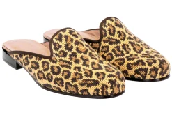 Women Stubbs & Wootton Mule<Jane Leopard Needlepoint Mule (Women)