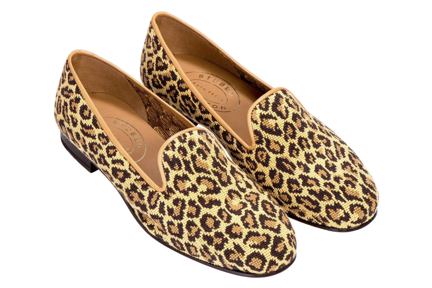 Stubbs & Wootton Slipper<Jane Leopard Needlepoint Slipper (Wide)