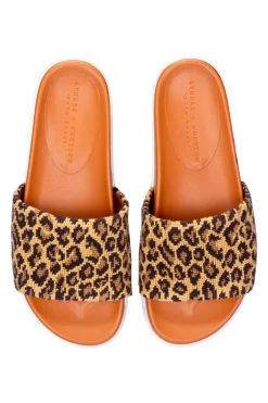 Women Stubbs & Wootton Slide<Jane Leopard Needlepoint Slip (Women)
