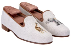 Women Stubbs & Wootton Slipper<Jungle Linen Slipper (Women)