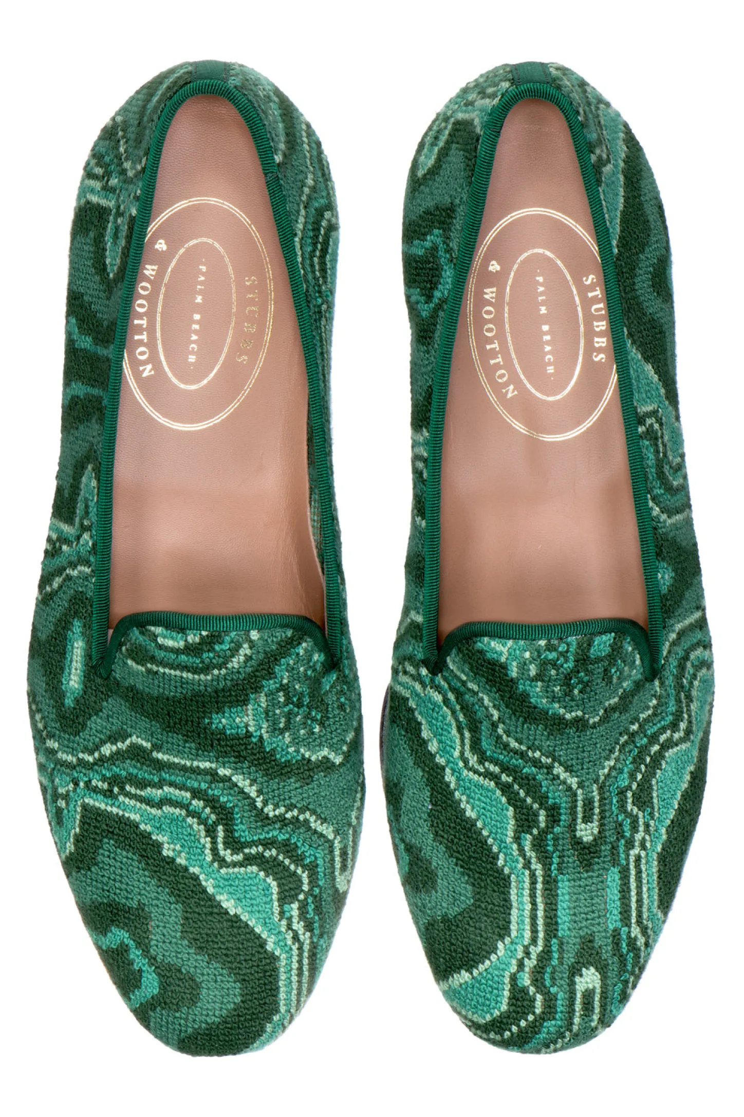 Stubbs & Wootton Slipper<Malachite Needlepoint Slipper (Men)