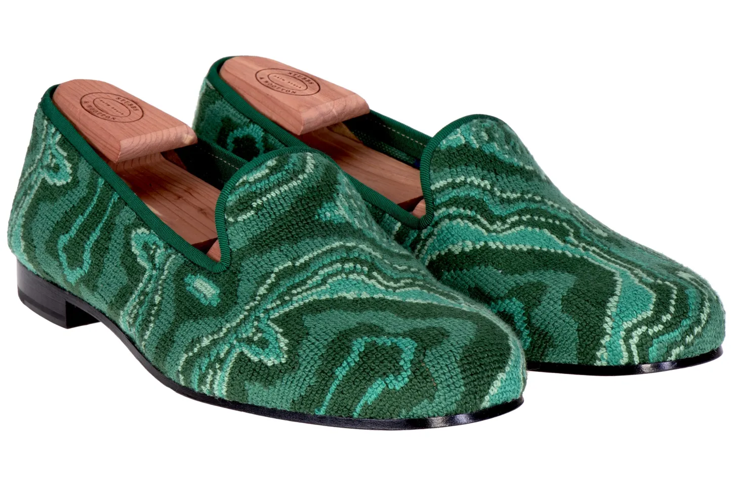 Stubbs & Wootton Slipper<Malachite Needlepoint Slipper (Men)