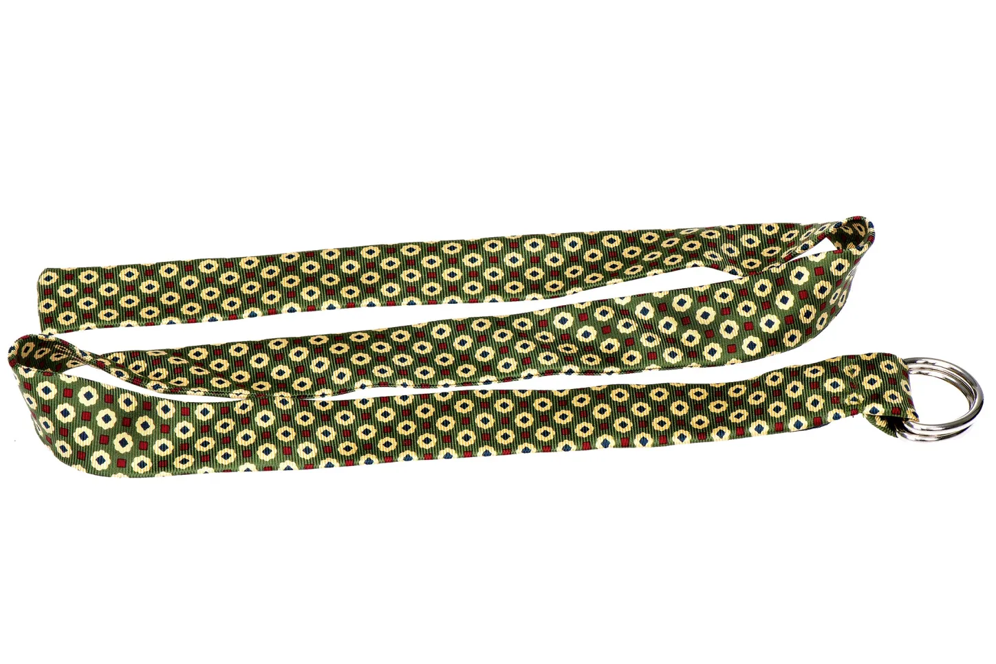 Stubbs & Wootton Belts<Medallion Sage Silk Belt
