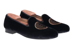 Stubbs & Wootton Slipper<Metropolis Bronze Velvet Slipper (Men)