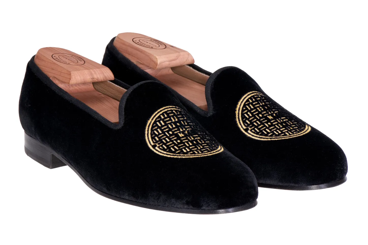 Stubbs & Wootton Slipper<Metropolis Gold Velvet Slipper (Men)