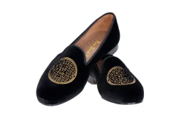 Women Stubbs & Wootton Slipper<Metropolis Gold Velvet Slipper (Women)