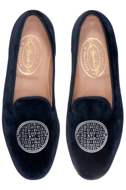 Women Stubbs & Wootton Slipper<Metropolis Nickel Velvet Slipper (Women)