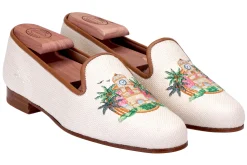 Women Stubbs & Wootton Slipper<PB Clocktower Panama (Women)