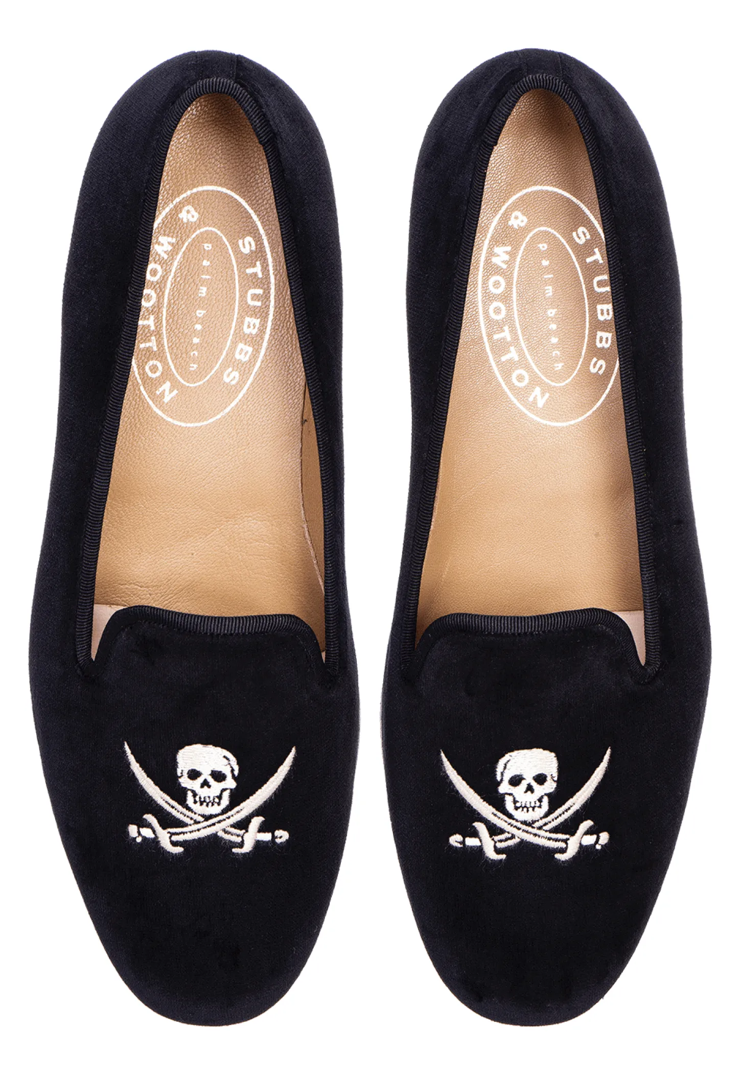 Stubbs & Wootton Slipper<Skull Velvet Slipper (Men)