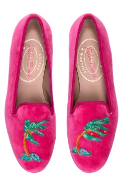 Women Stubbs & Wootton Slipper<Storm Magenta Velvet Slipper (Women)