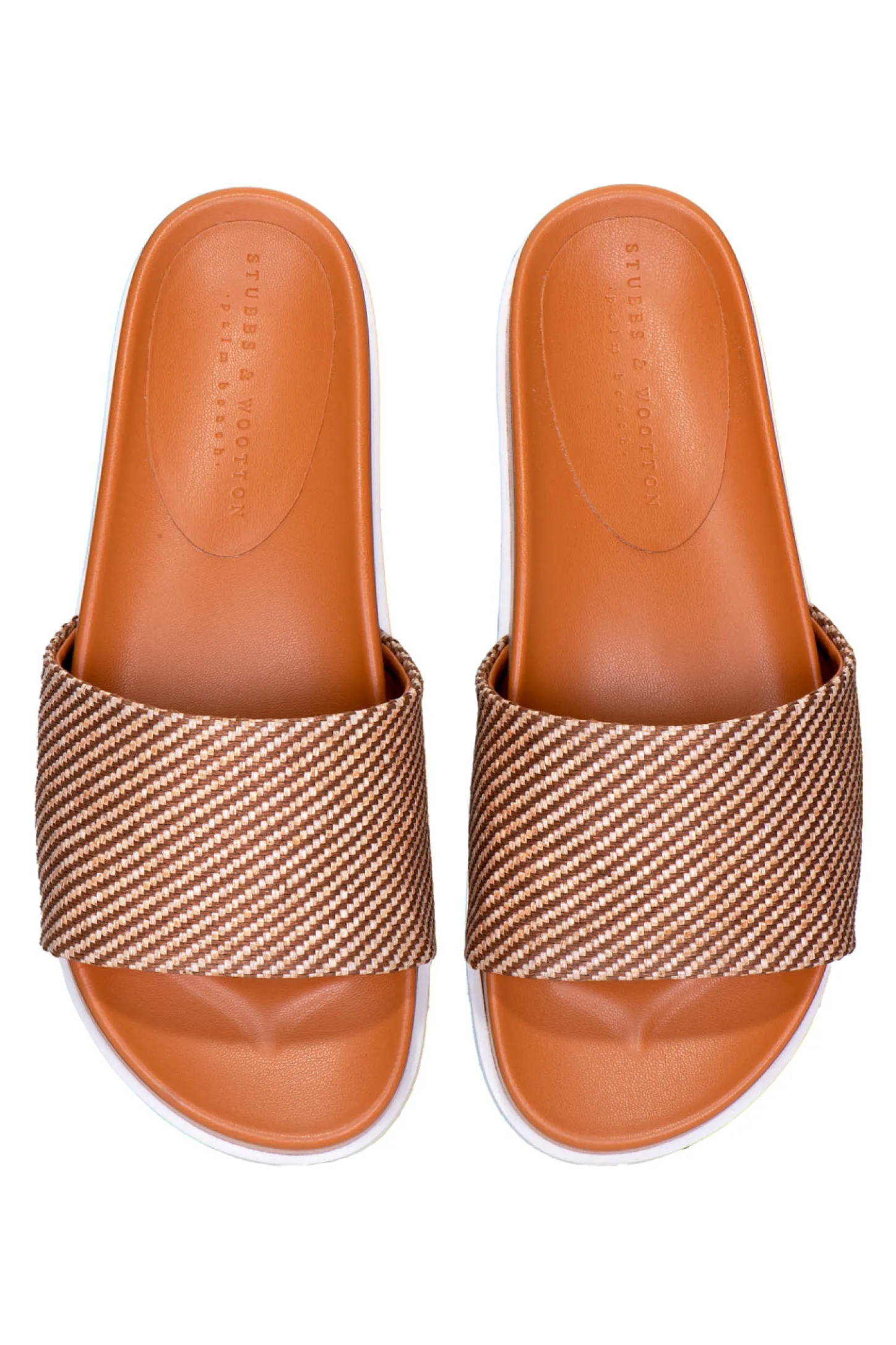 Women Stubbs & Wootton Slide<Straw Slip (Women)