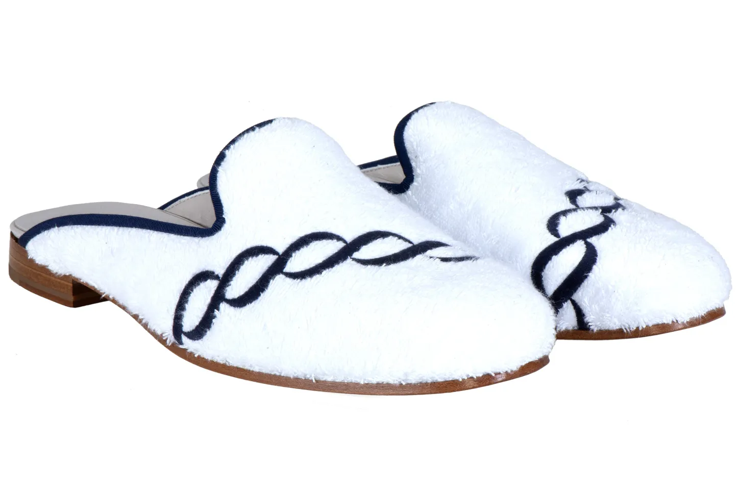 Stubbs & Wootton Mule<Treccia Navy Cloth Mule (Men)