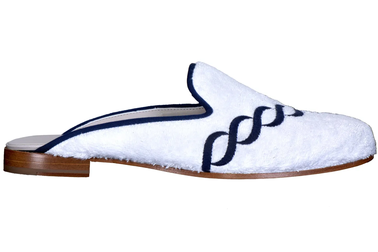 Stubbs & Wootton Mule<Treccia Navy Cloth Mule (Men)