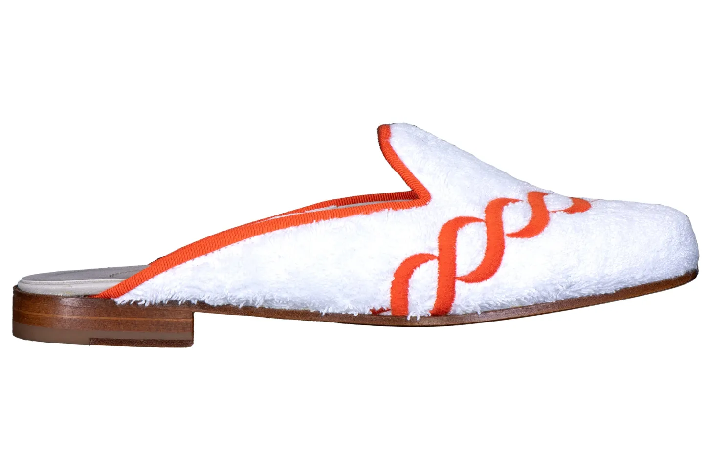 Stubbs & Wootton Mule<Treccia Orange Cloth Mule (Men)