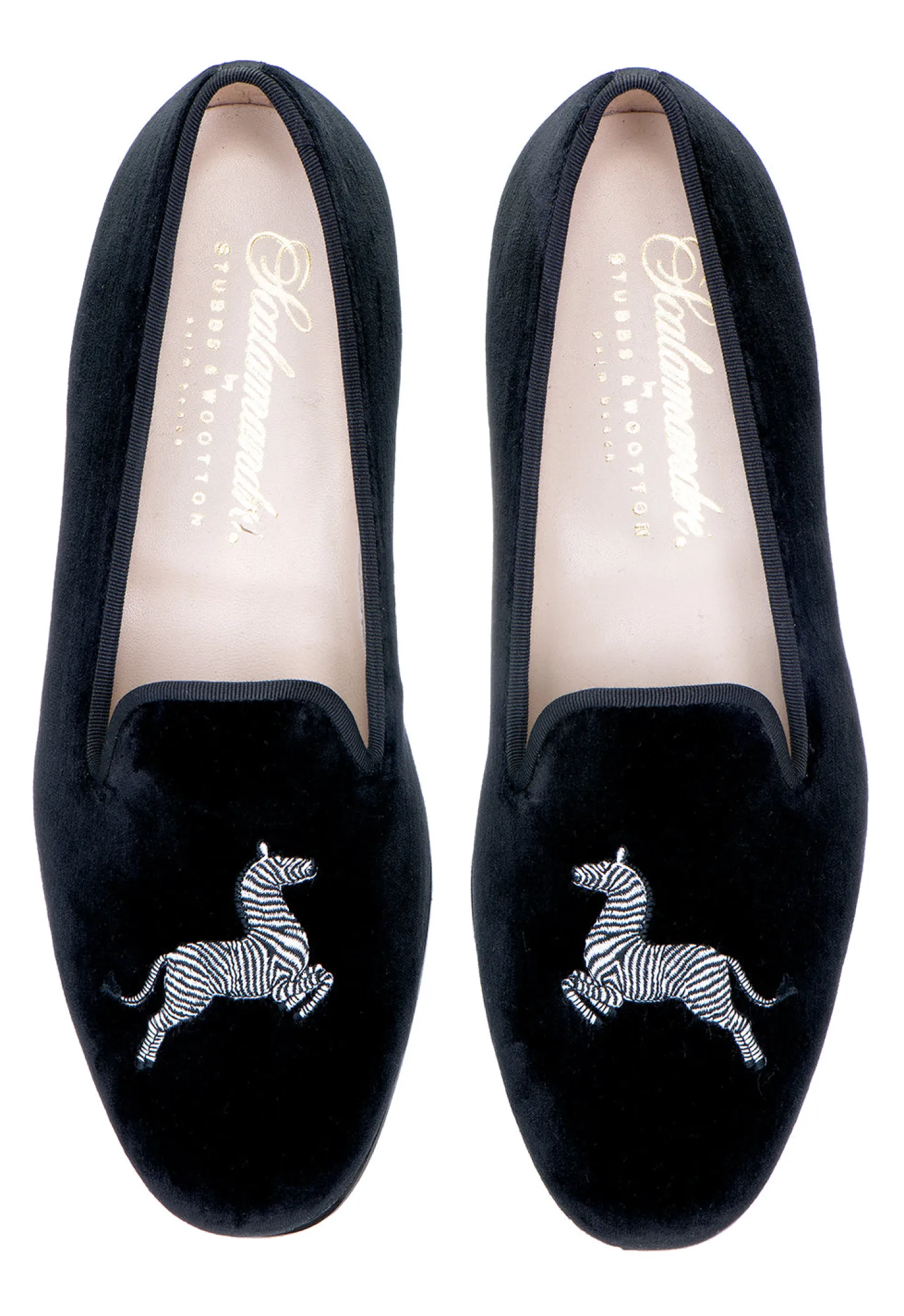 Stubbs & Wootton Slipper<Zebra Velvet Slipper (Men)