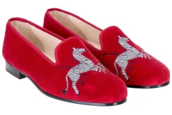 Women Stubbs & Wootton Slipper<Zebras Narrow