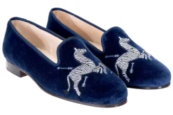 Women Stubbs & Wootton Slipper<Zebras Velvet Slipper (Women)
