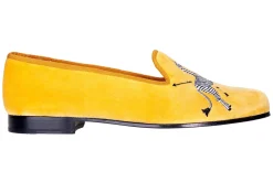 Stubbs & Wootton Slipper<Zebras Velvet Slipper (Men)